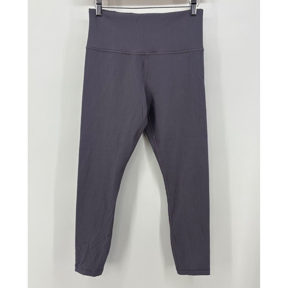 Athleta Elation Rib Tight Legging Women M/P Purple High Rise